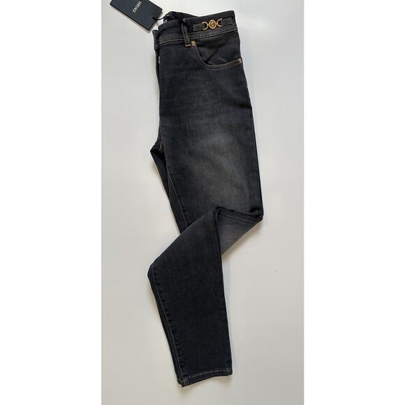 Versace Womens Stone Washed Denim Gray Jeans Size 25 US Italy 1013135 NWT $950 - Picture 1 of 16